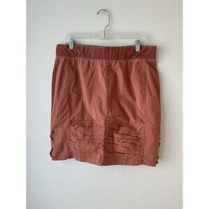 XCVI Wearables Women’s Tammy Mini Skirt XL Pink Pull On Ruched Casual Comfort